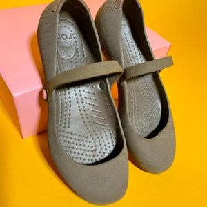 Crocs Waterproof Mary-jane Flats